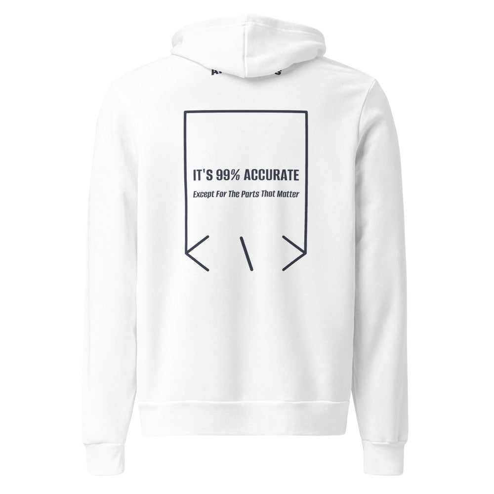 It's 99% Accurate — White Heather Navy back mockup