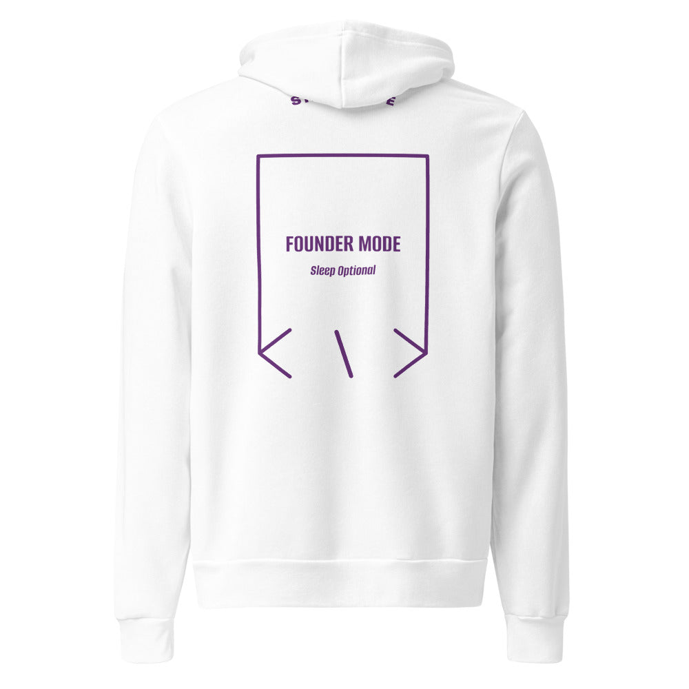 Founder Mode — White Team Purple back mockup