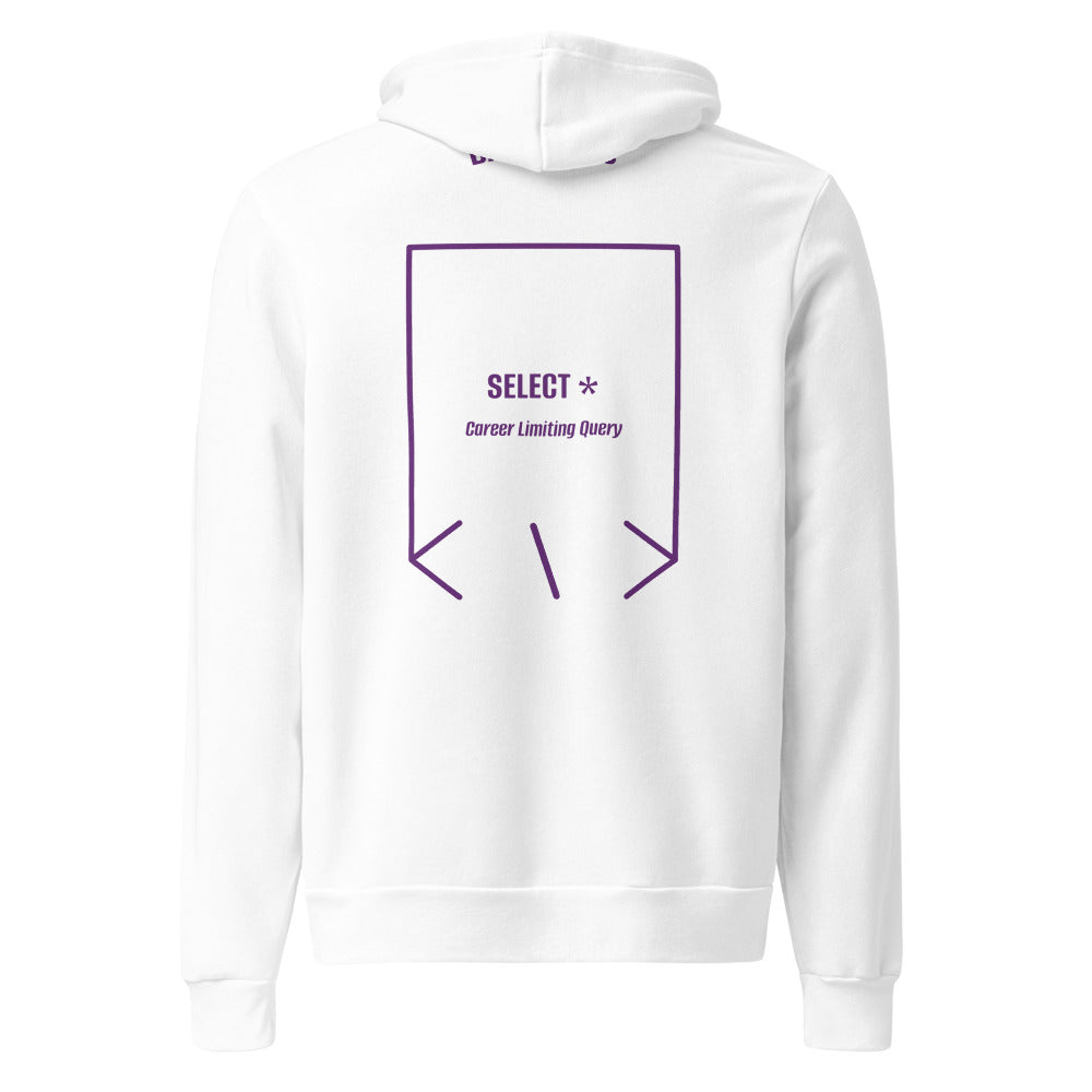 SELECT * — White Team Purple back mockup