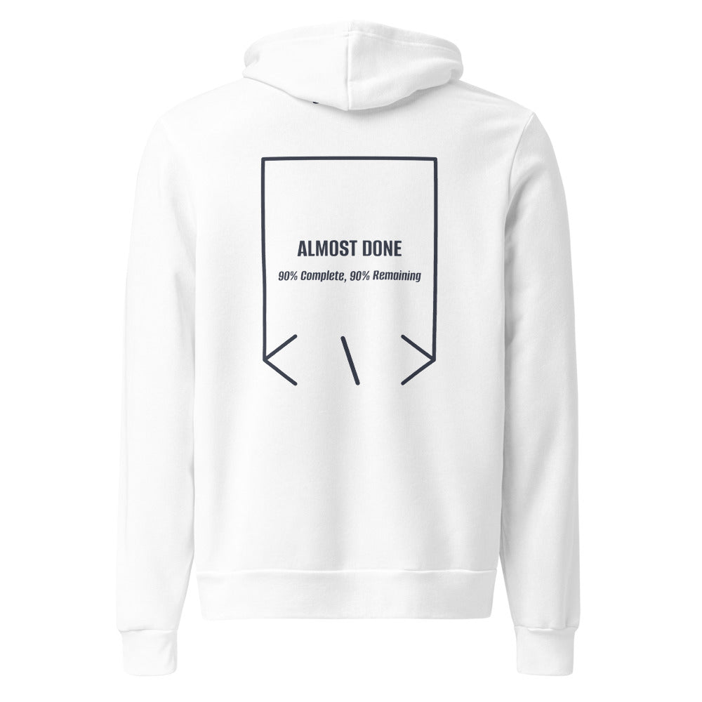Almost Done — White Heather Navy back mockup