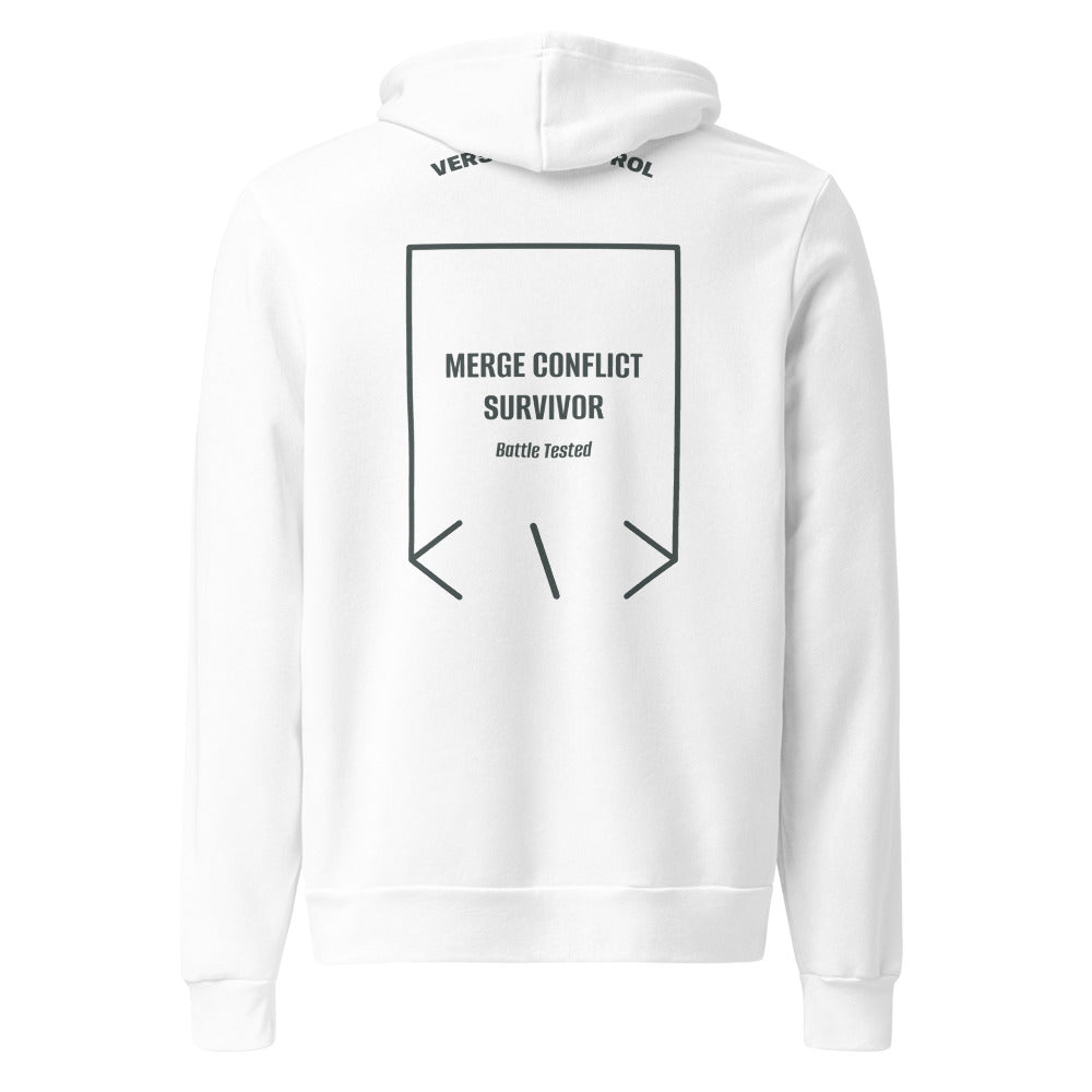 Merge Conflict Survivor — White Heather Forest back mockup