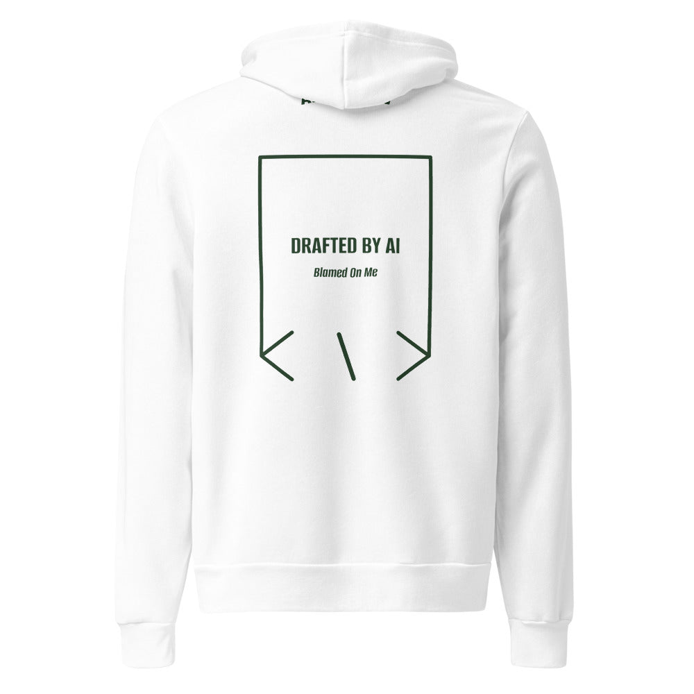 Drafted By AI — White Forest back mockup