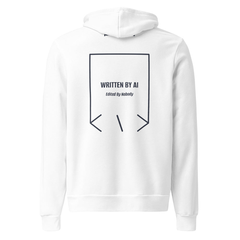 Written By AI — White Heather Navy back mockup