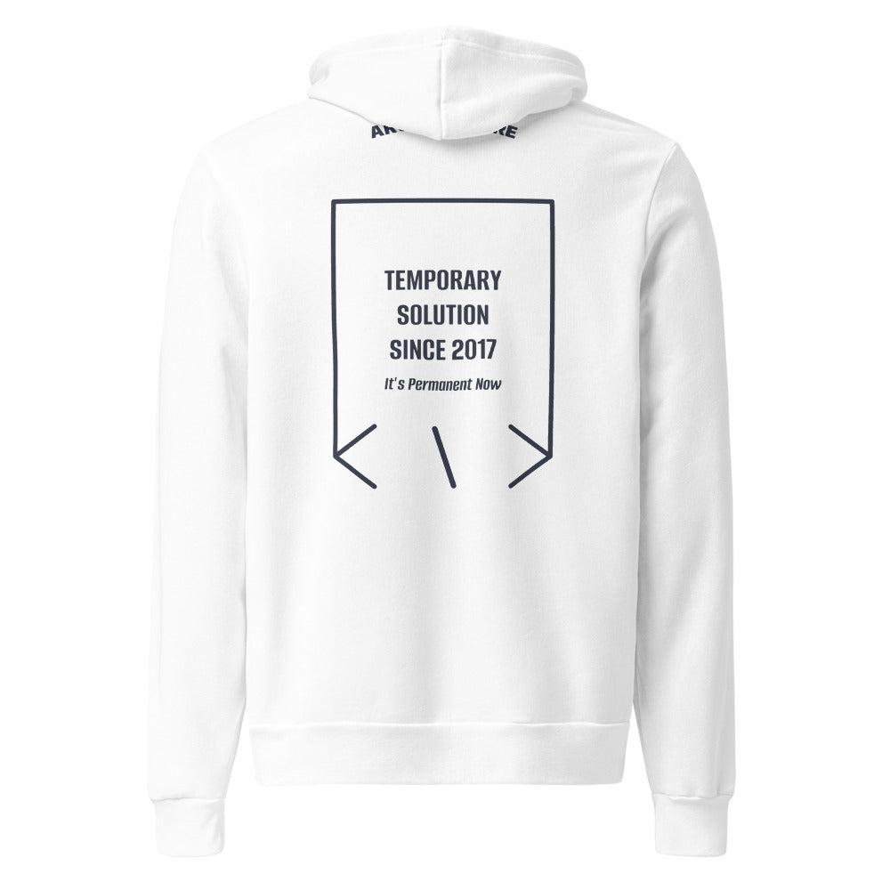 Temporary Solution Since 2017 — White Heather Navy back mockup