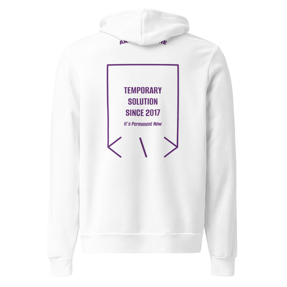 Temporary Solution Since 2017 — White Team Purple back mockup