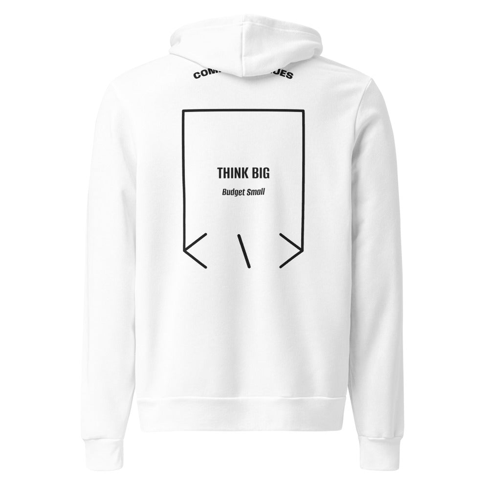 Think Big — White Black Heather back mockup