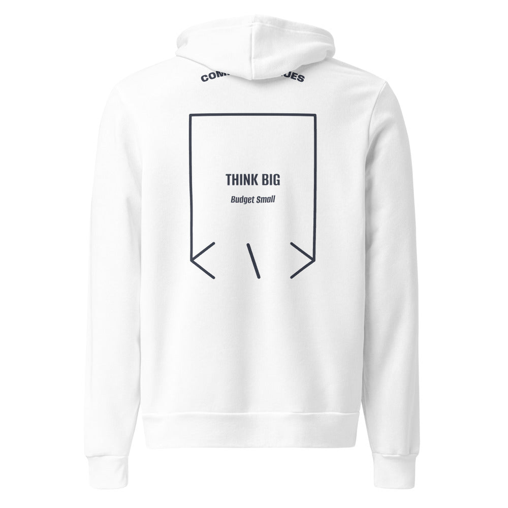 Think Big — White Heather Navy back mockup