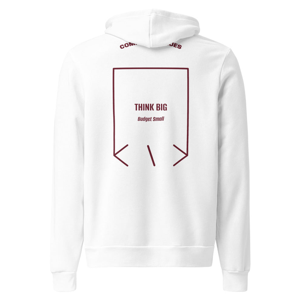 Think Big — White Maroon back mockup