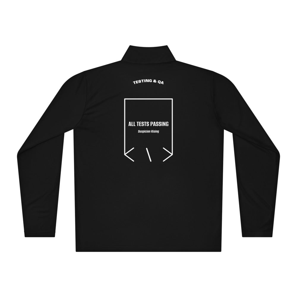 All Tests Passing — Black White back mockup