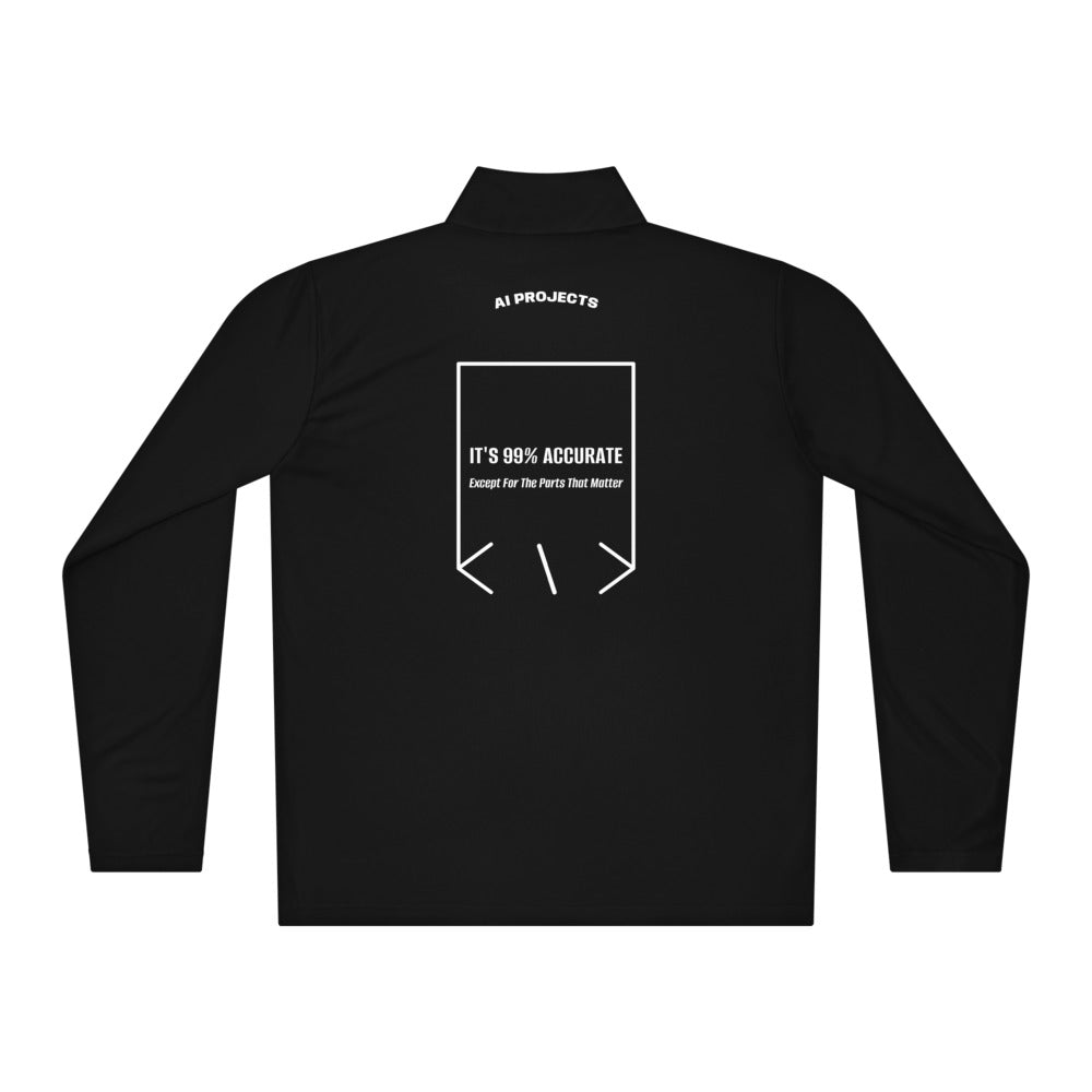 It's 99% Accurate — Black White back mockup
