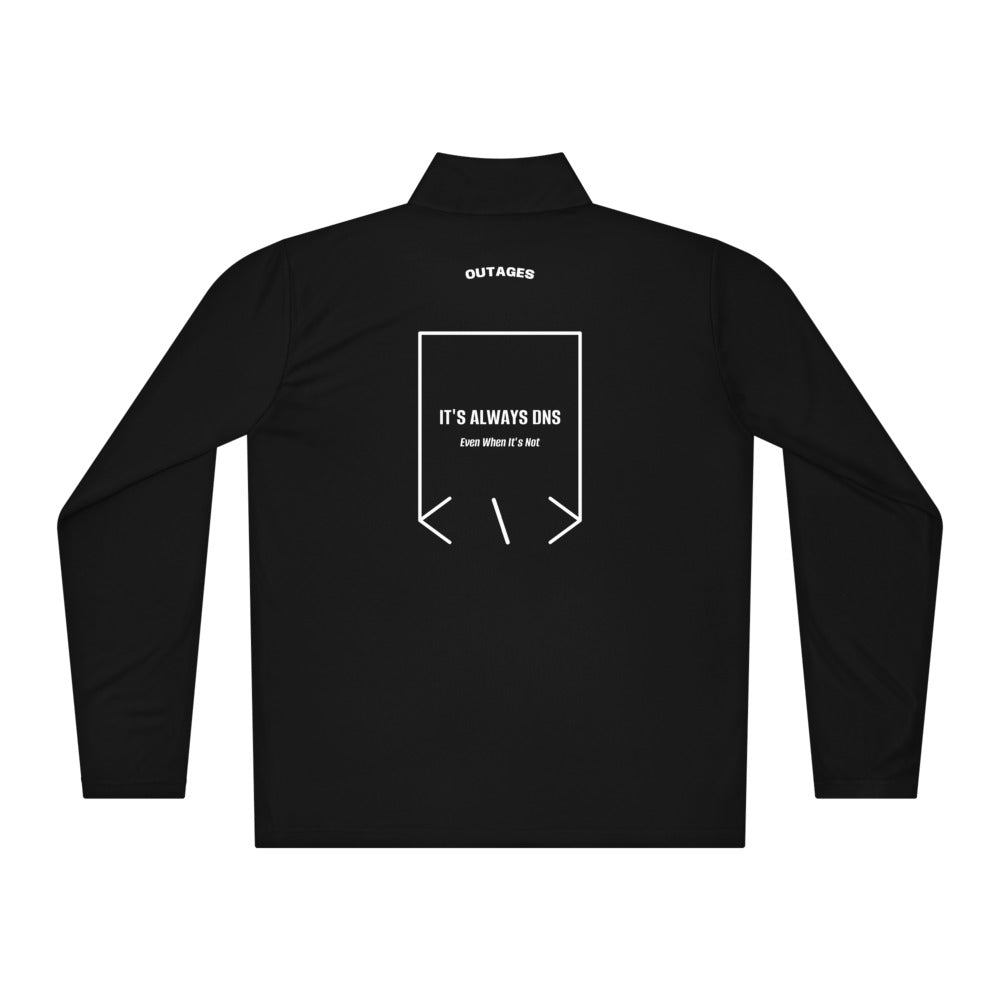 It's Always DNS — Black White back mockup