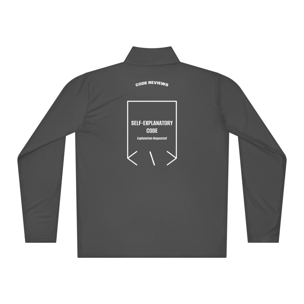 Self-Explanatory Code — secondary back mockup