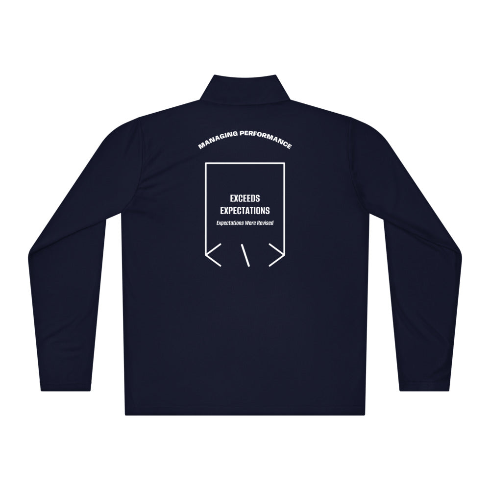 Exceeds Expectations — True Navy White back mockup