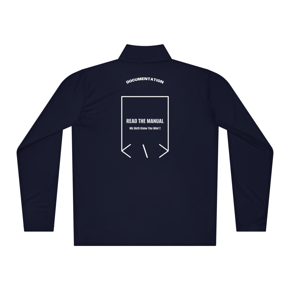 Read The Manual — True Navy White back mockup