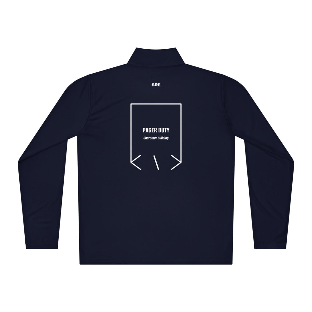 Pager Duty — True Navy White back mockup