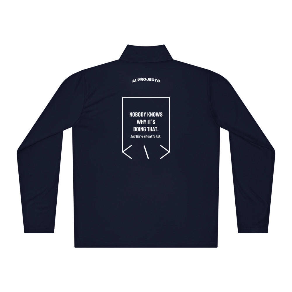 Nobody Knows Why It's Doing That. — True Navy White back mockup
