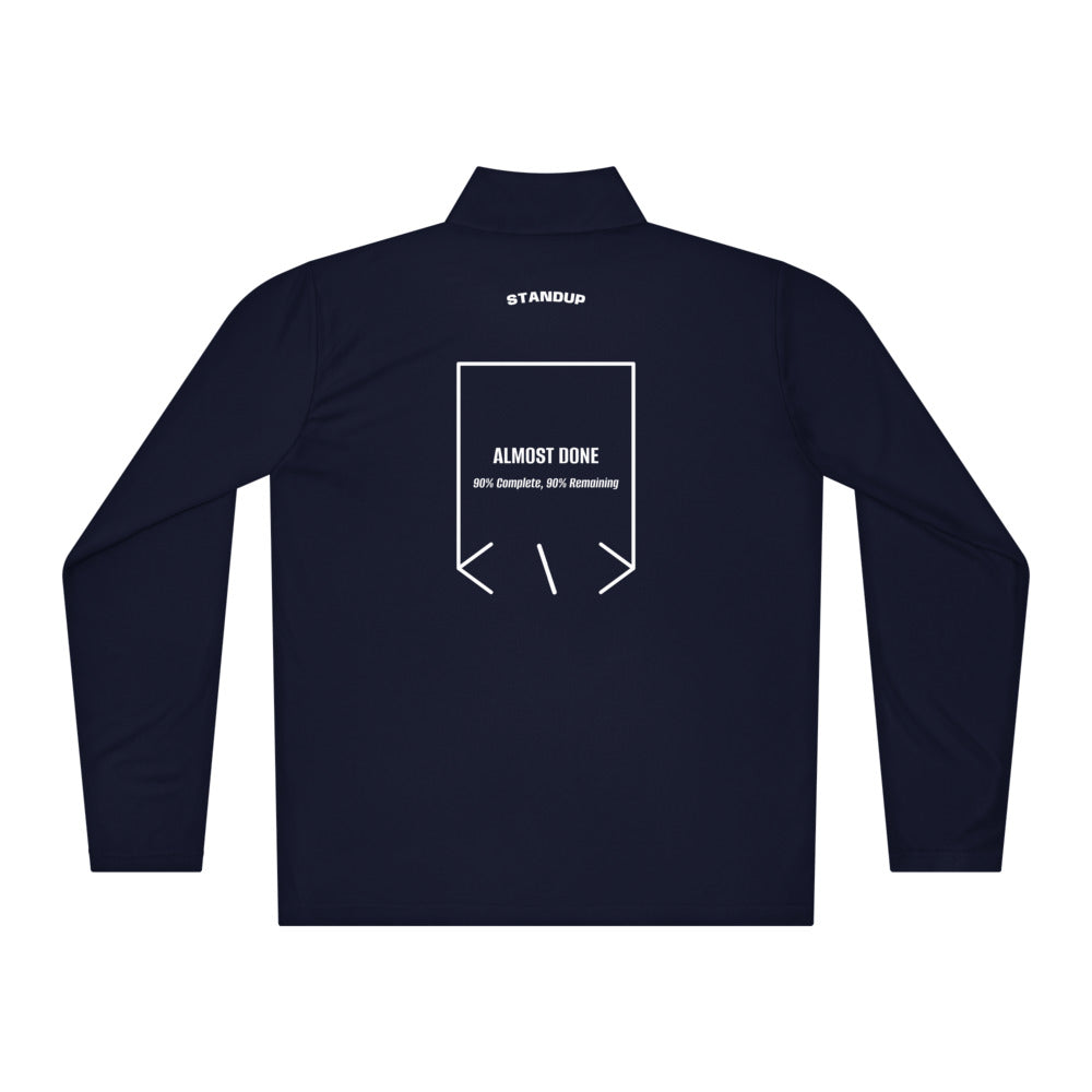 Almost Done — True Navy White back mockup
