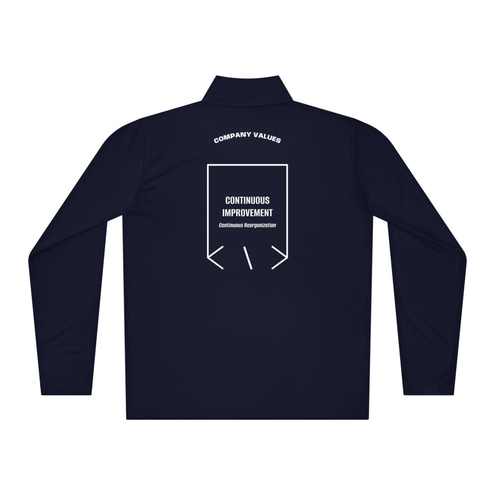 Continuous Improvement — True Navy White back mockup