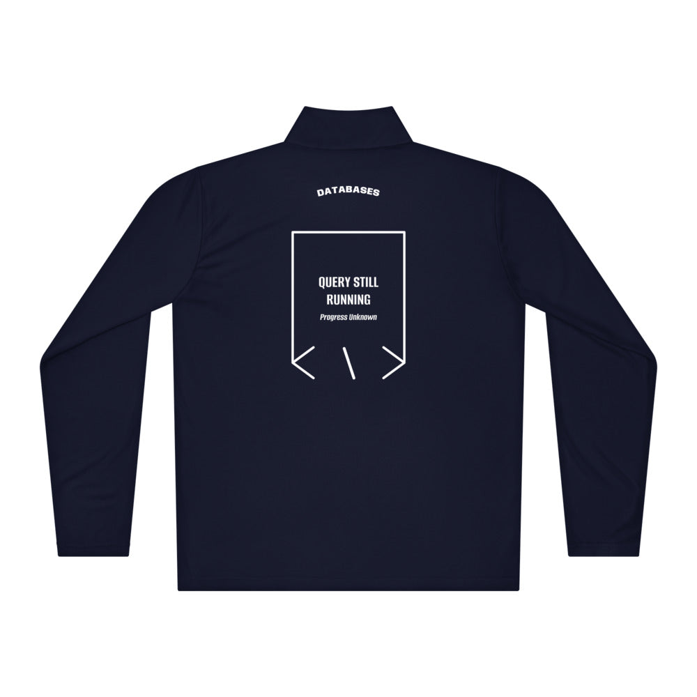 Query Still Running — True Navy White back mockup