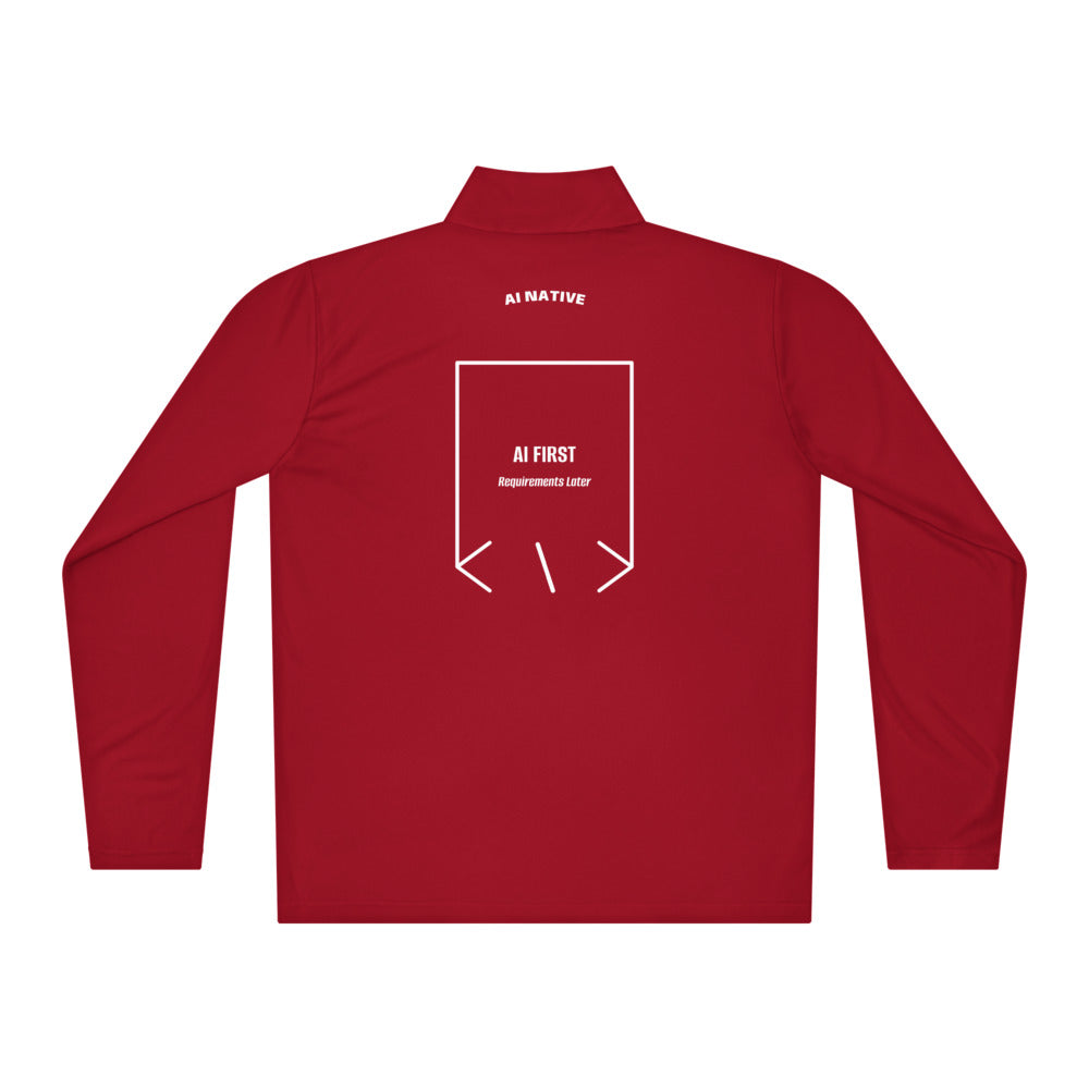 AI First — True Red White back mockup