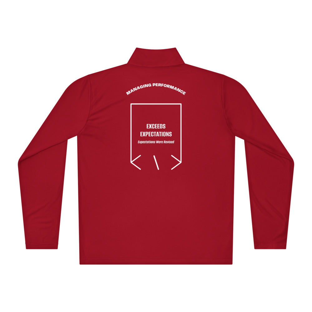 Exceeds Expectations — True Red White back mockup