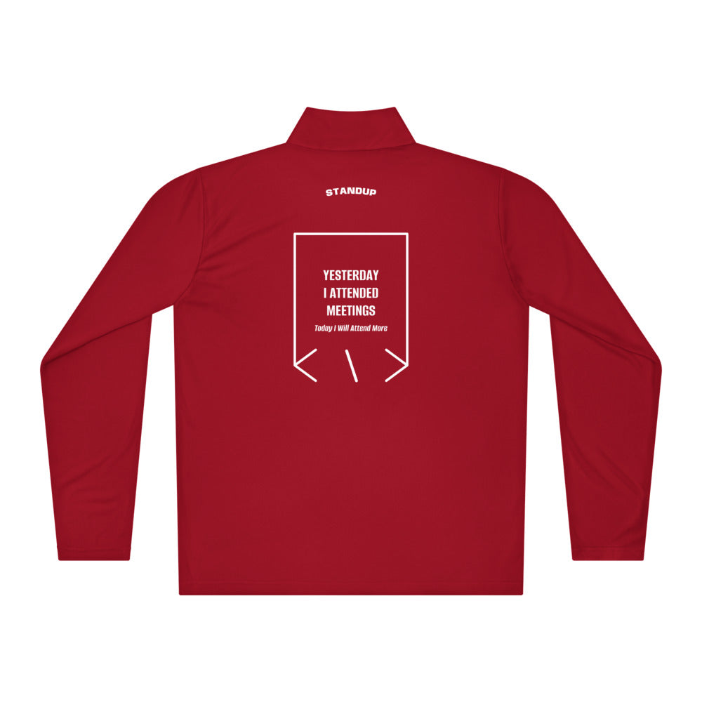 Yesterday I Attended Meetings — True Red White back mockup