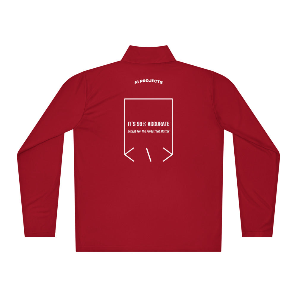 It's 99% Accurate — True Red White back mockup