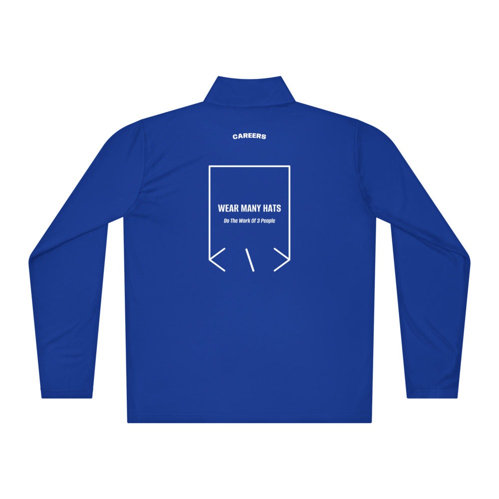 Wear Many Hats — True Royal White back mockup