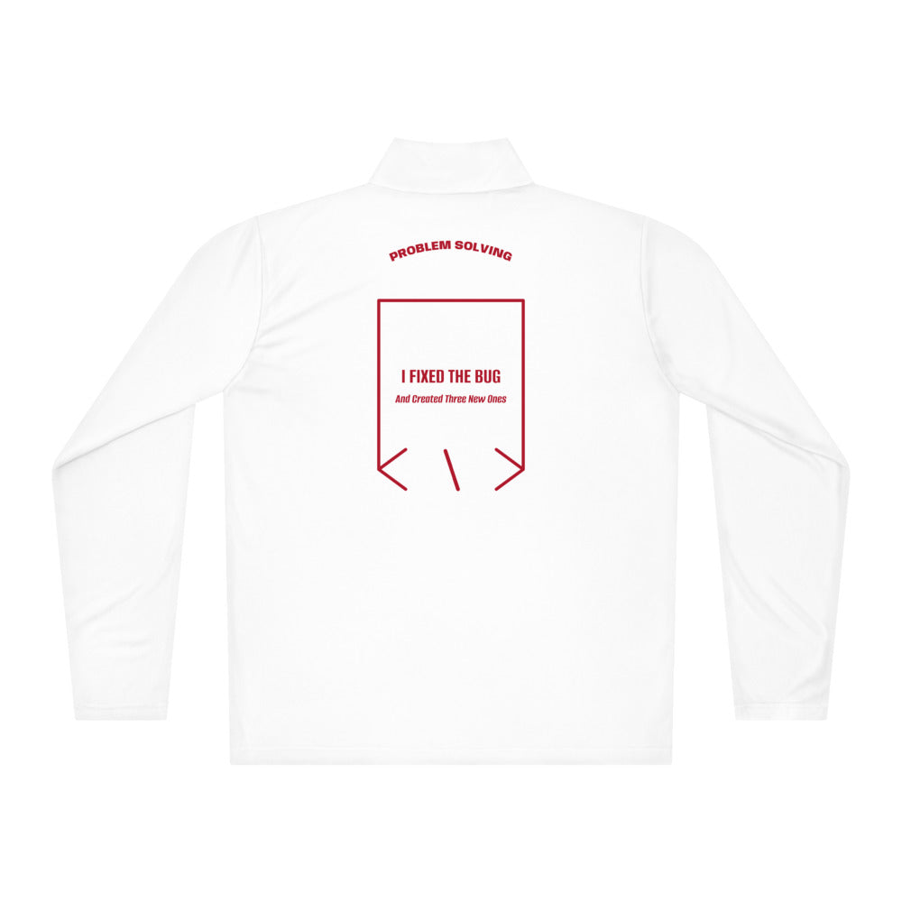 I Fixed The Bug — White True Red back mockup