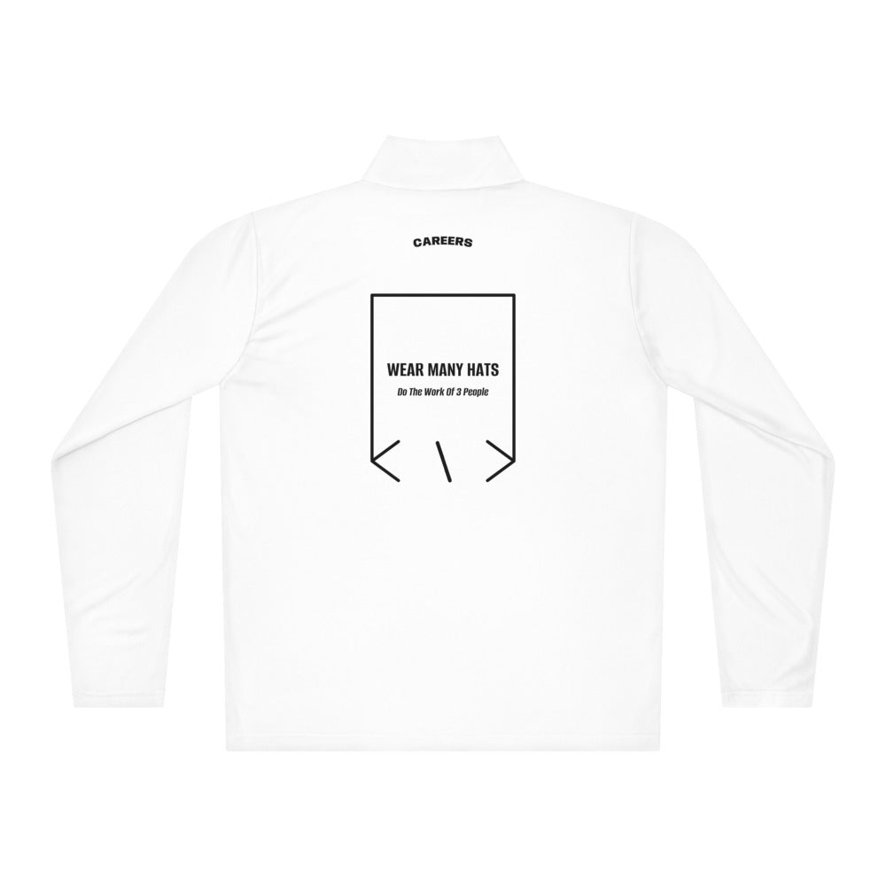 Wear Many Hats — White Black back mockup