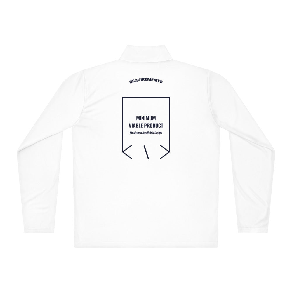 Minimum Viable Product — White True Navy back mockup
