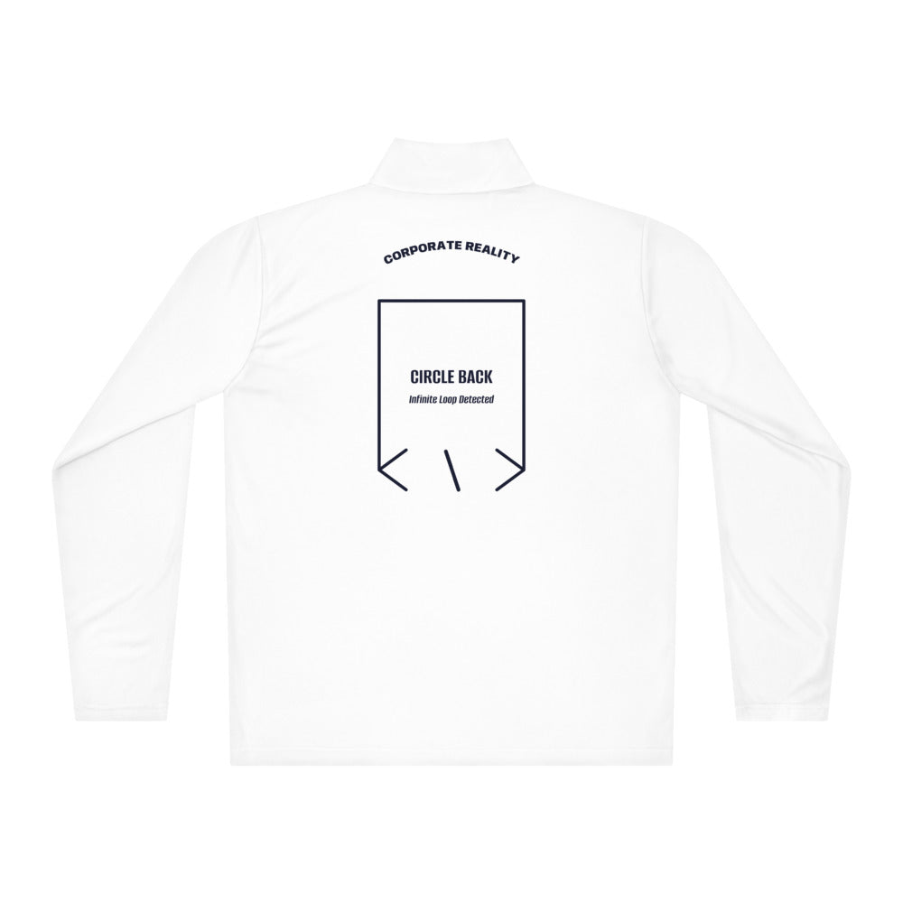 Circle Back — White True Navy back mockup