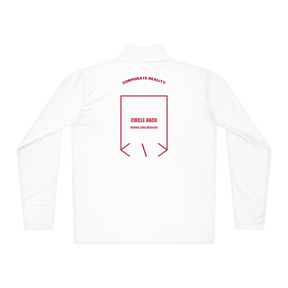 Circle Back — White True Red back mockup