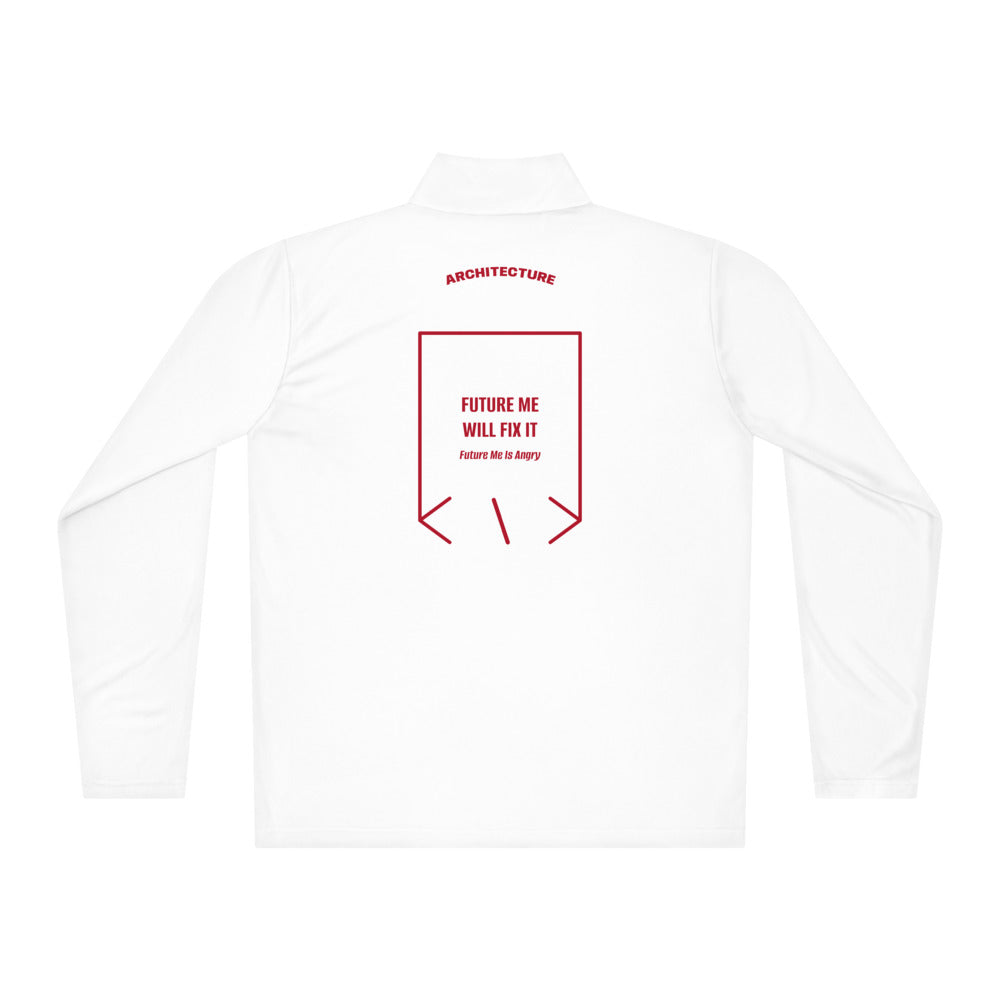 Future Me Will Fix It — White True Red back mockup