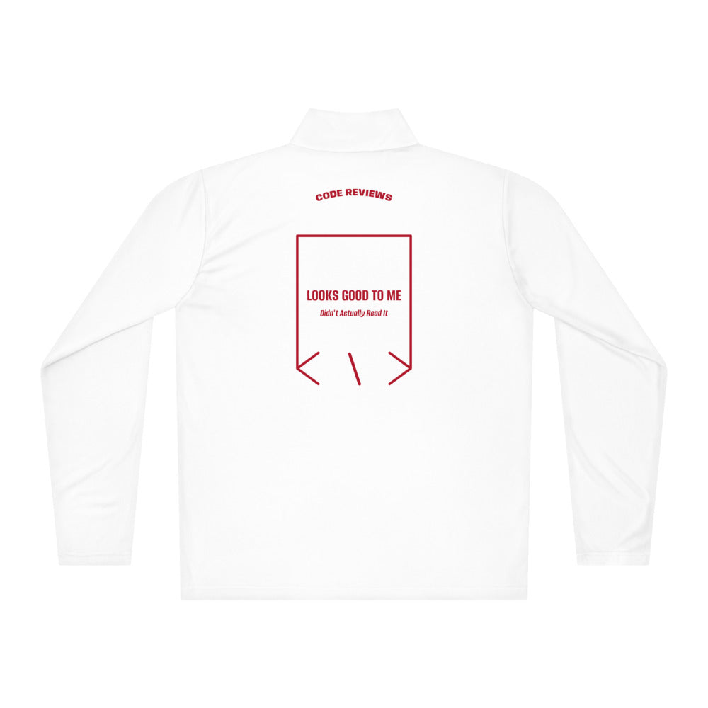 Looks Good To Me — White True Red back mockup