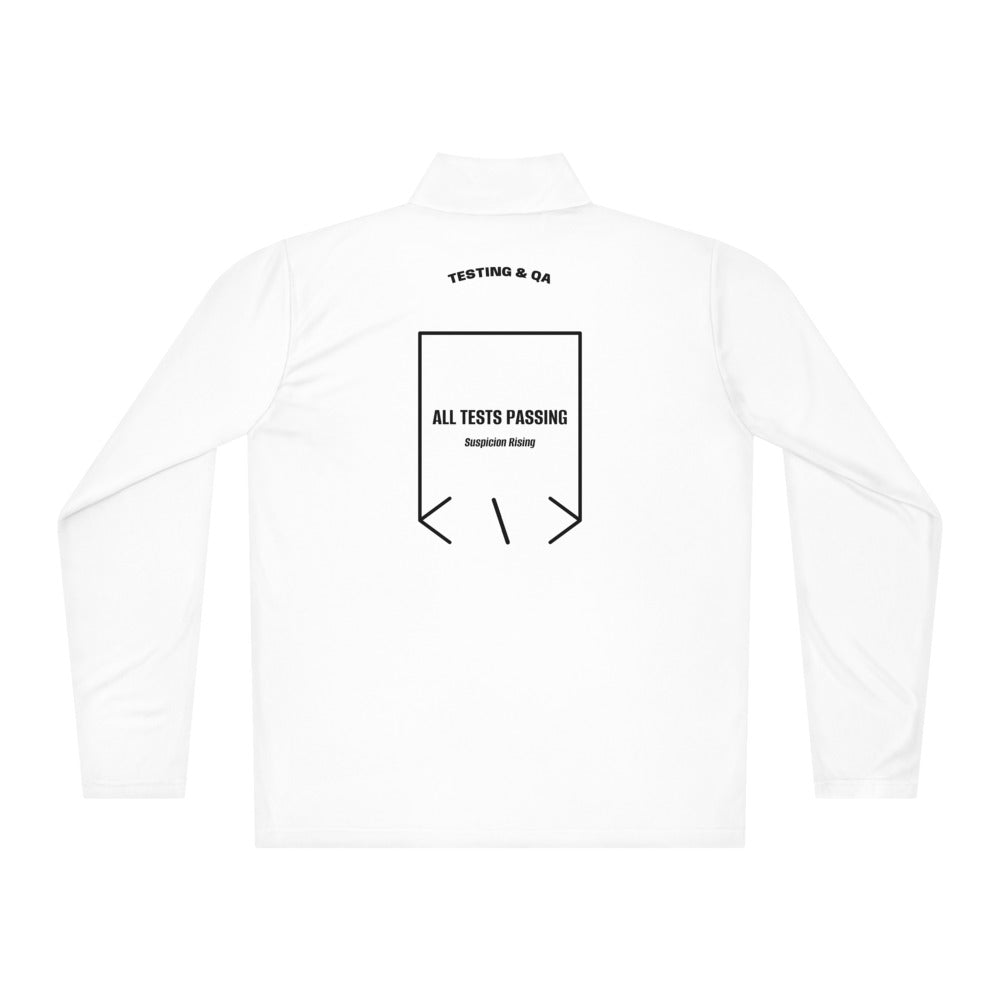 All Tests Passing — White Black back mockup