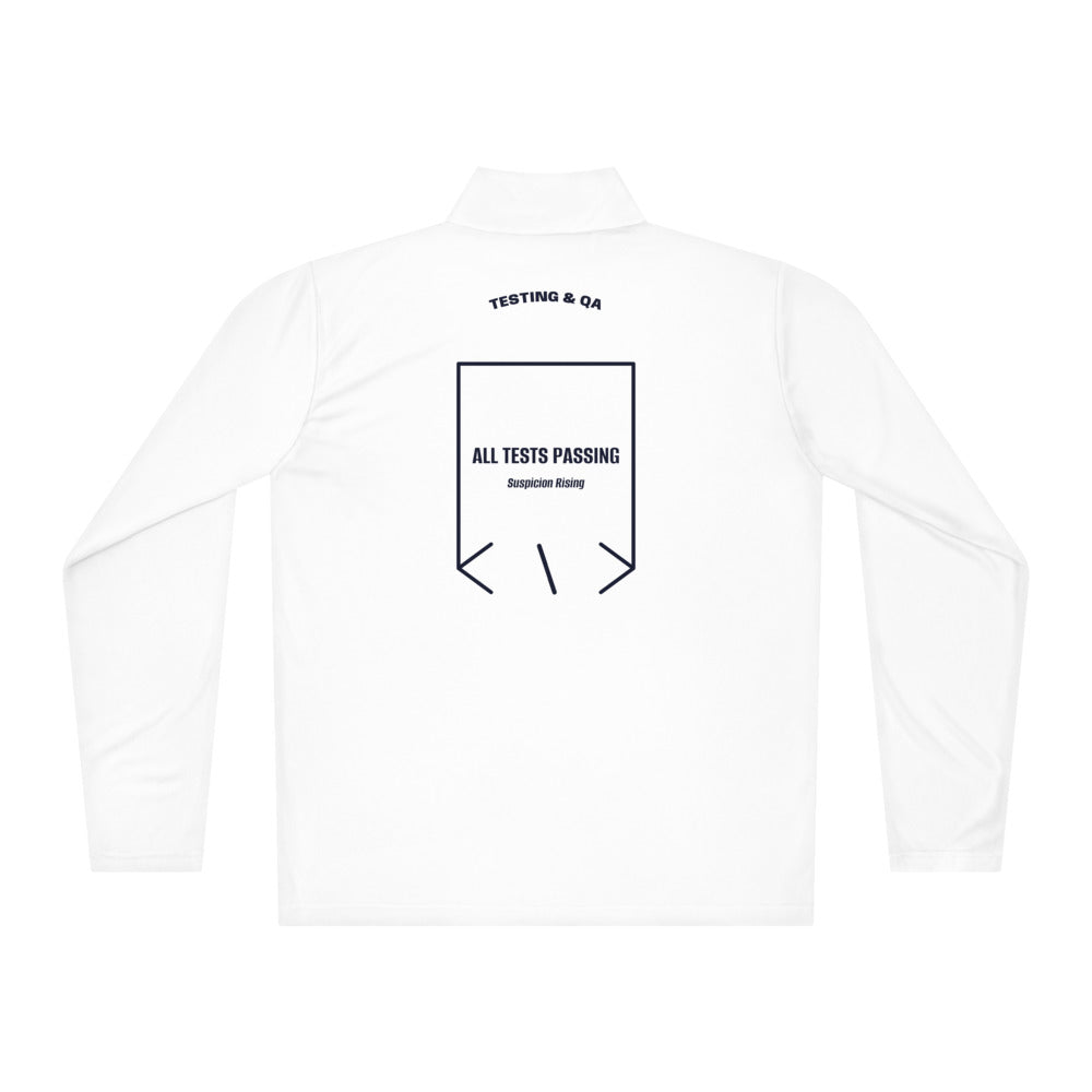 All Tests Passing — White True Navy back mockup