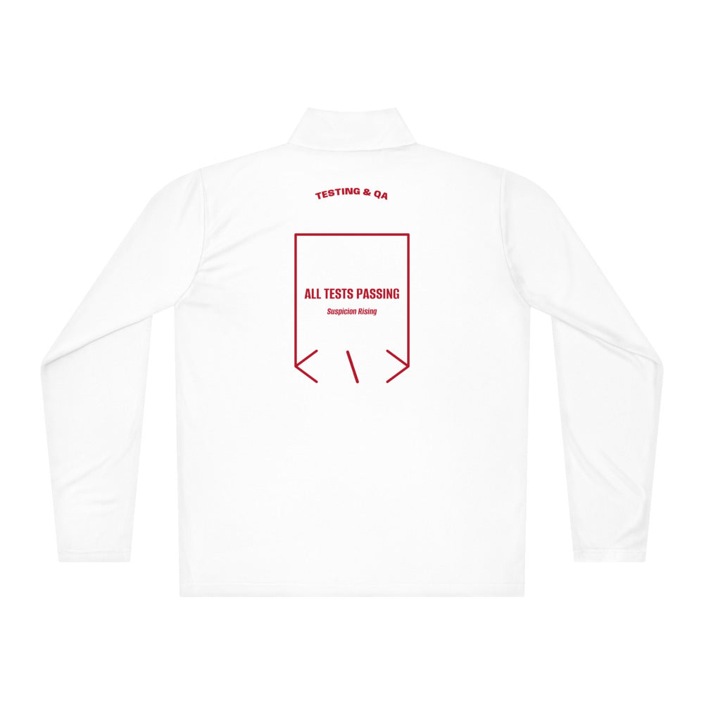 All Tests Passing — White True Red back mockup