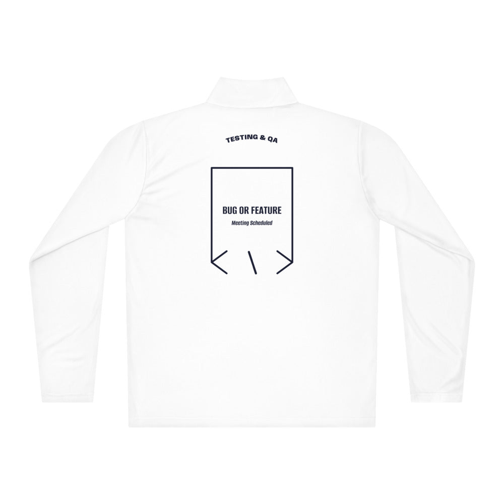 Bug Or Feature — White True Navy back mockup
