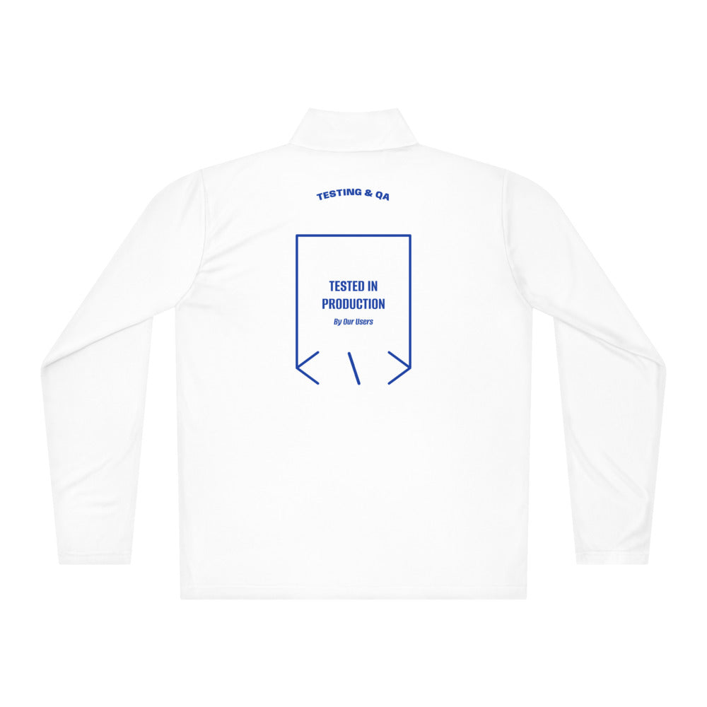 Tested In Production — White True Royal back mockup