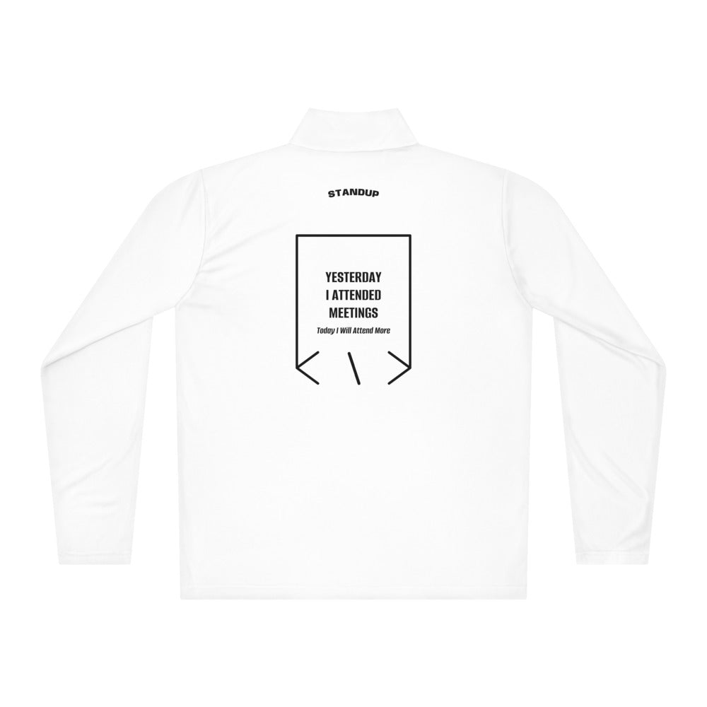 Yesterday I Attended Meetings — White Black back mockup
