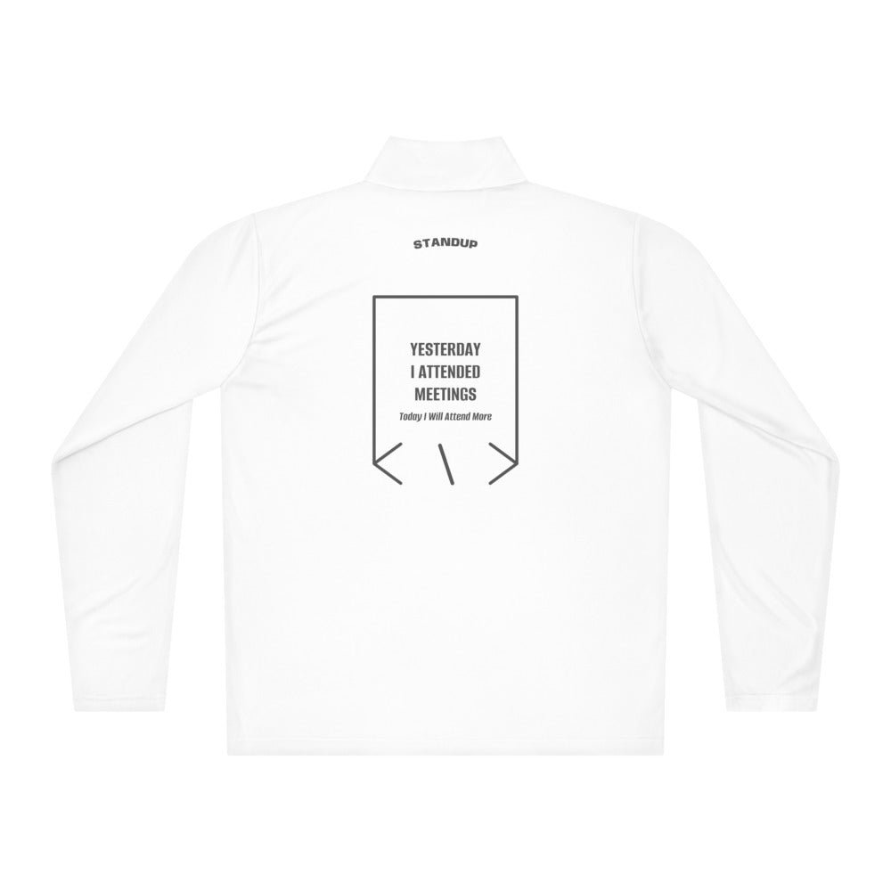 Yesterday I Attended Meetings — White Iron Grey back mockup