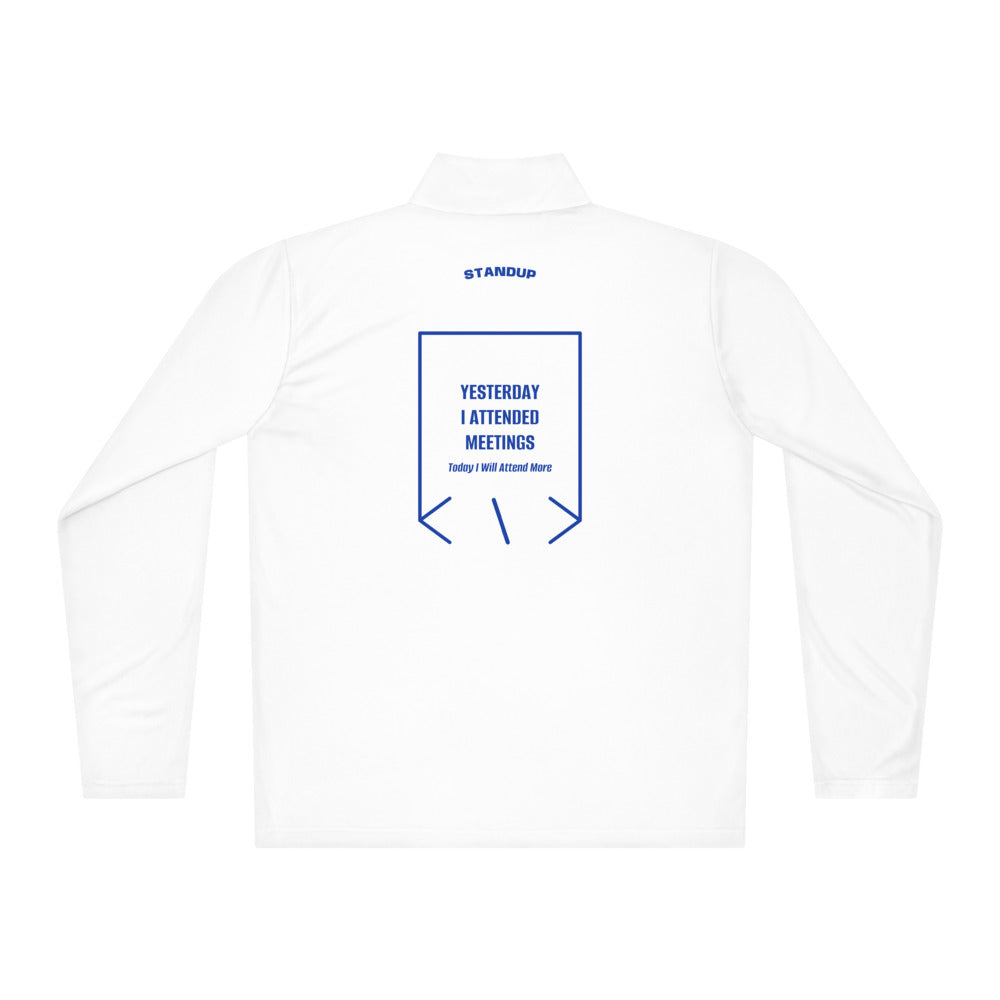 Yesterday I Attended Meetings — White True Royal back mockup