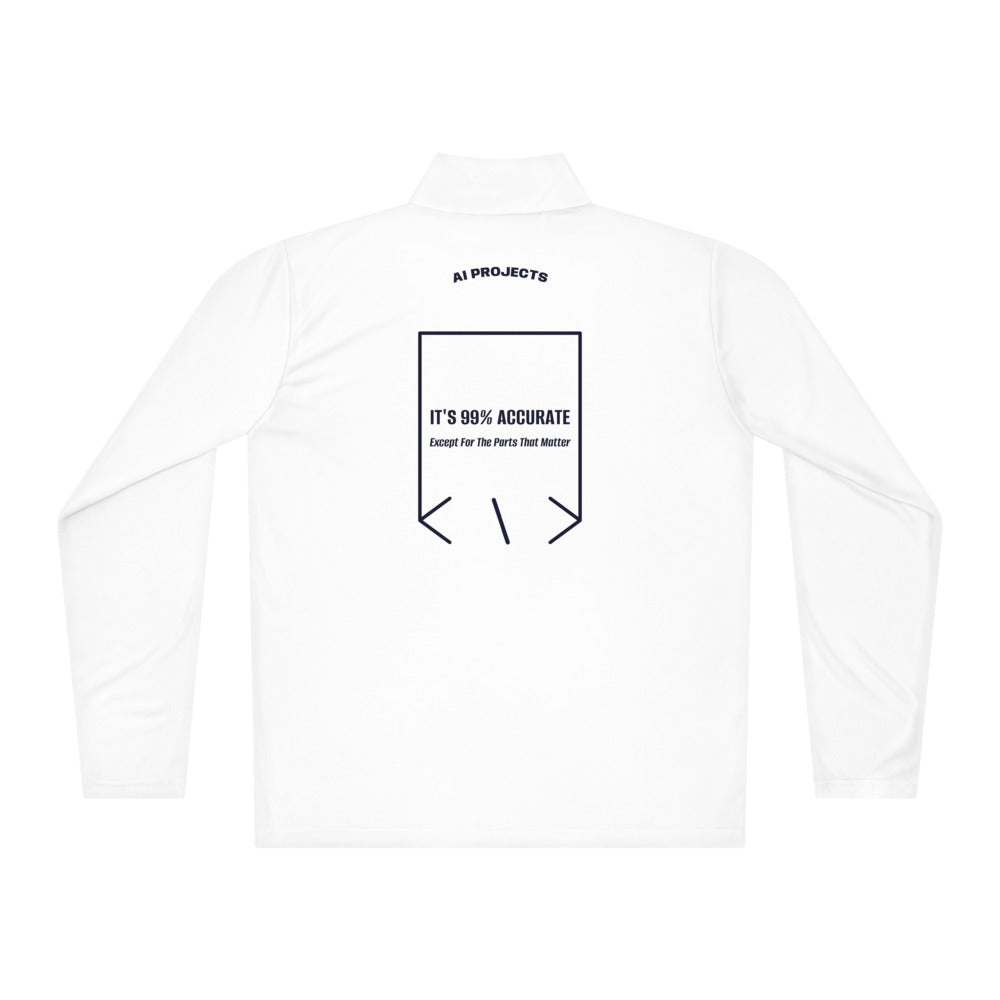 It's 99% Accurate — White True Navy back mockup