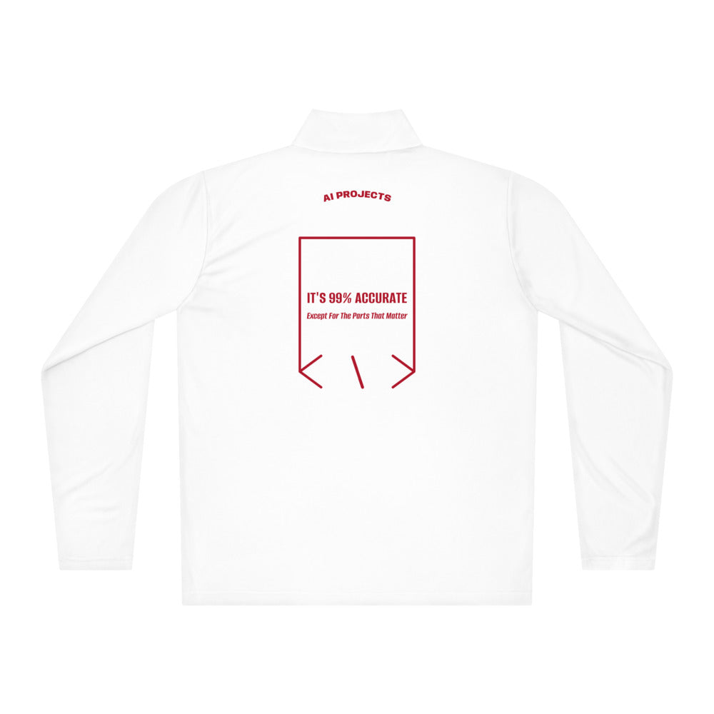 It's 99% Accurate — White True Red back mockup