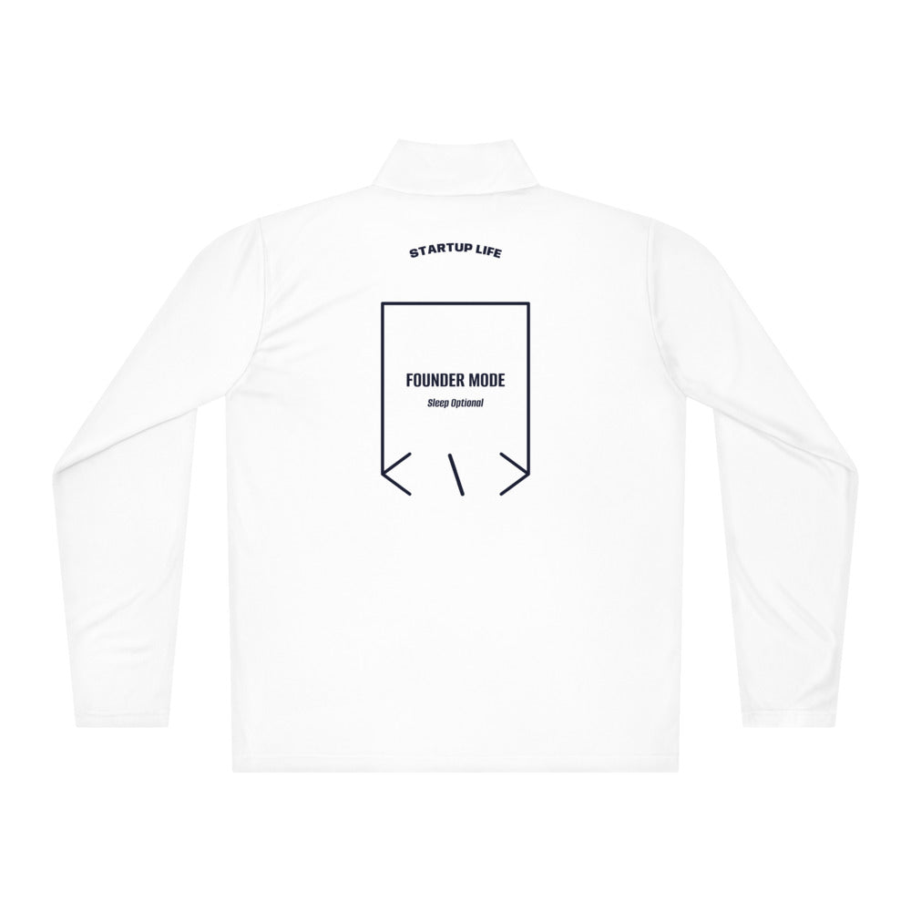 Founder Mode — White True Navy back mockup