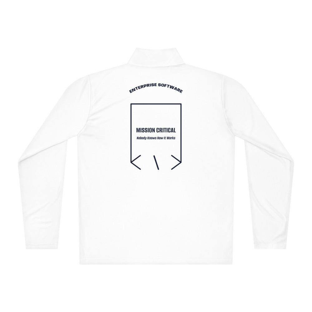 Mission Critical — White True Navy back mockup