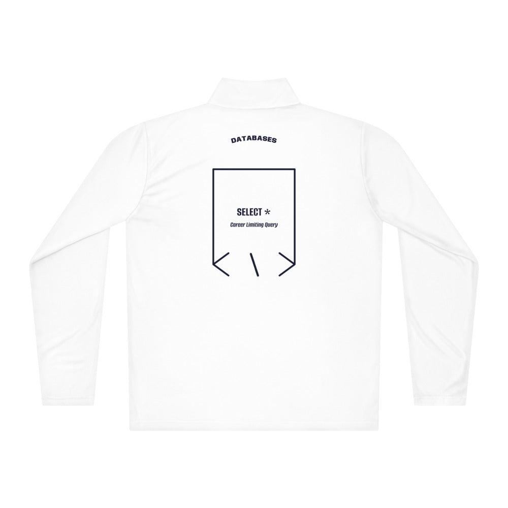 SELECT * — White True Navy back mockup