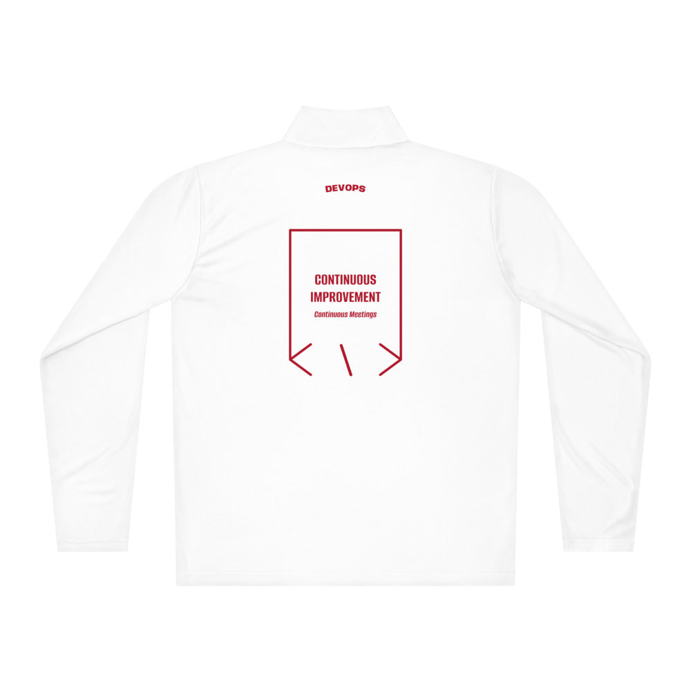 Continuous Improvement — White True Red back mockup