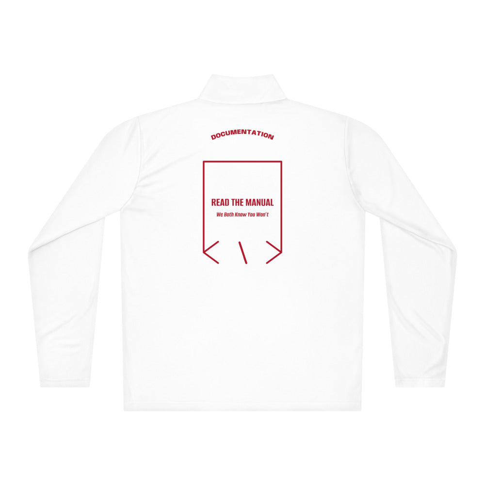 Read The Manual — White True Red back mockup